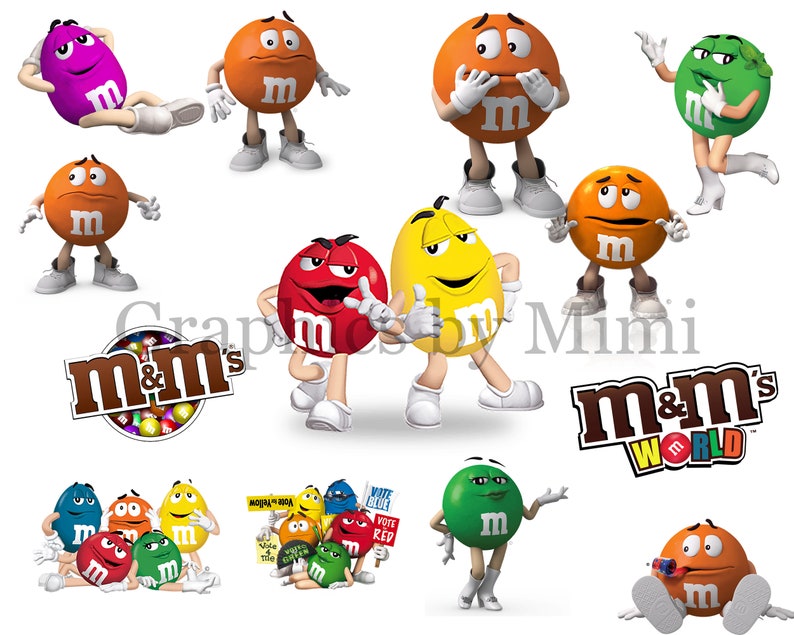 M&M Clipart Png Digital Download Clipart Png File - Etsy