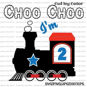 2nd Birthday Svg, Train Birthday Svg, 2nd Birthday Png, Train Birthday Png, Choo Choo Svg, Second Birthday Svg, Birthday Boy Svg