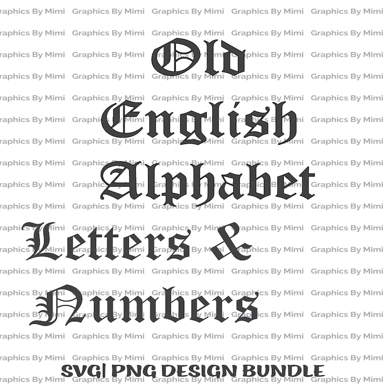 Old English Alphabet Font Svg Letter Set Old English Alphabet - Etsy