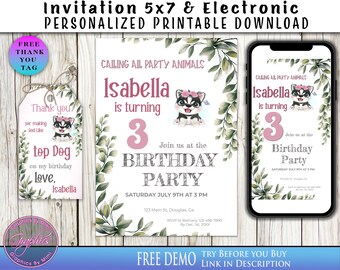 Husky Invitation, Husky Birthday, Husky Party Decor, Husky Birthday Decor, Dog Theme Party, Dog Invitation, Dog Birthday Party