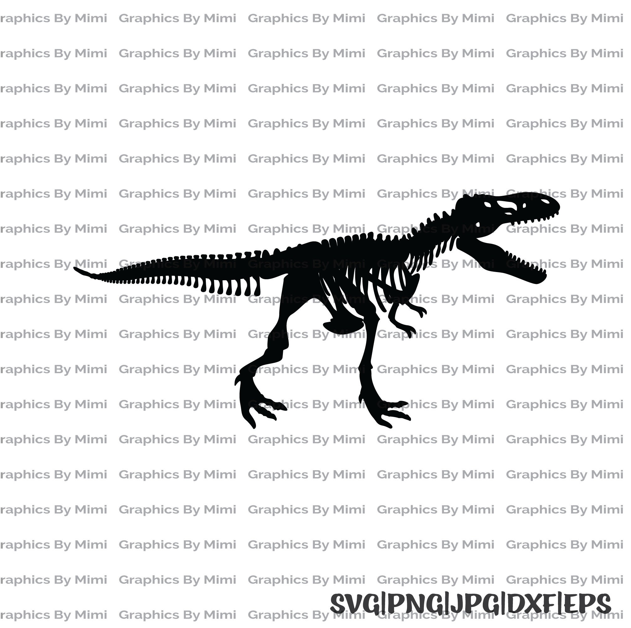 T Rex Dinosaur Svg Skeleton Bones Svg Dinosaur Png Skeleton - Etsy