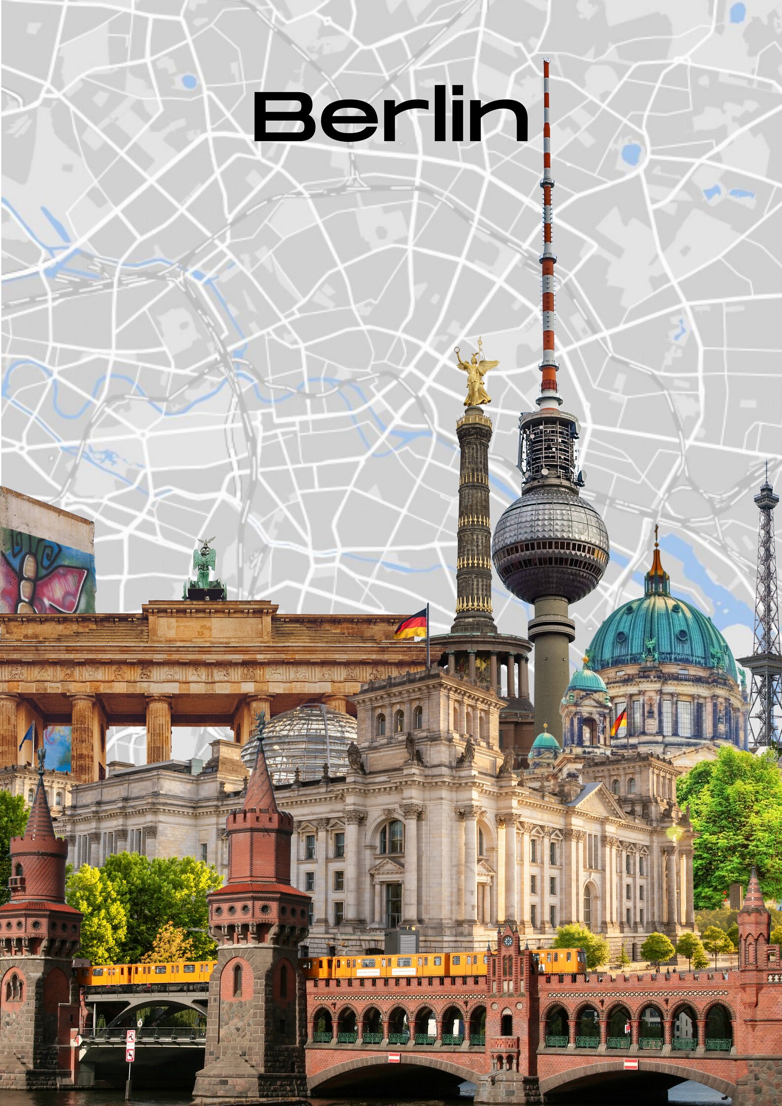 Berlin City Poster Hochwertiges Städte-Poster in allen  Etsy