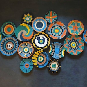 Wicker Wall Plate Set: Boho Woven Basket Decor, African Inspired