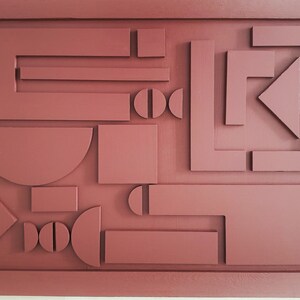 Geometric Wooden Wall Art: 3D Modern Sculpture