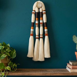 Extra Long Macrame Wall Hanging: Lomas Style Woven Fiber Art