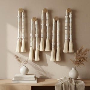 Lomas Style Macrame Wall Hanging: Extra Long Woven Fiber Art
