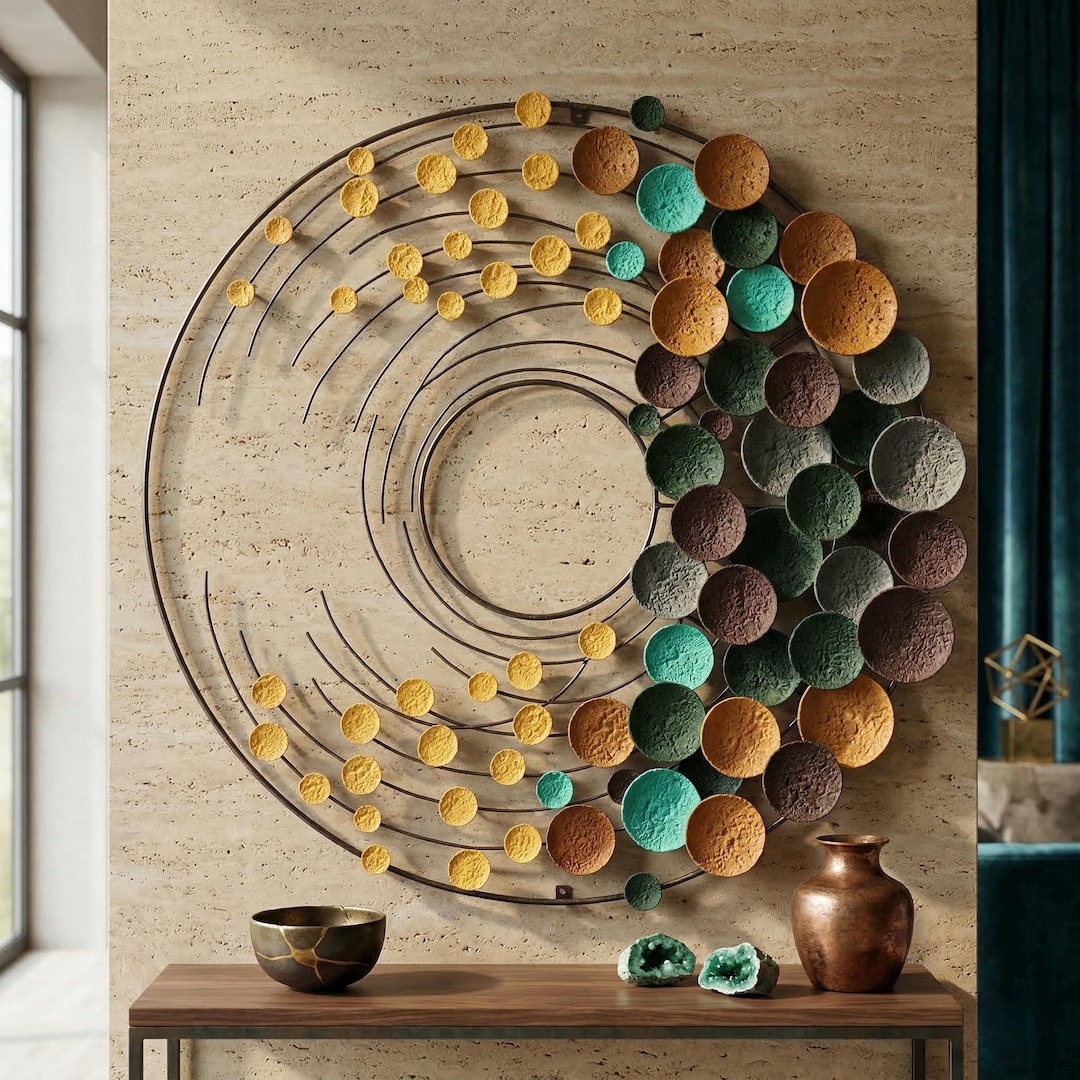 Large Abstract Metal Wall Sculpture: Modern Home Decor (70cm) - Etsy