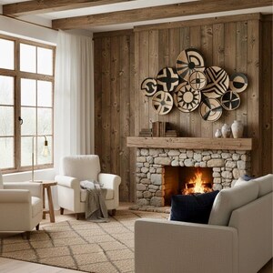 African Straw Wall Plate Set: Boho Balcony Decor (10 Piece) image 10