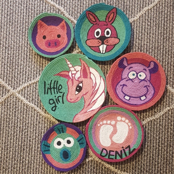 Wall Platewicker Wall Tray Boho Wall Decorchild Room Decor Etsy