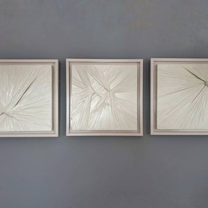 White 3D Abstract Painting, White 3D Textured Painting, White 3D Minimalist Painting, Abstract Painting in 3, White abstract wall art