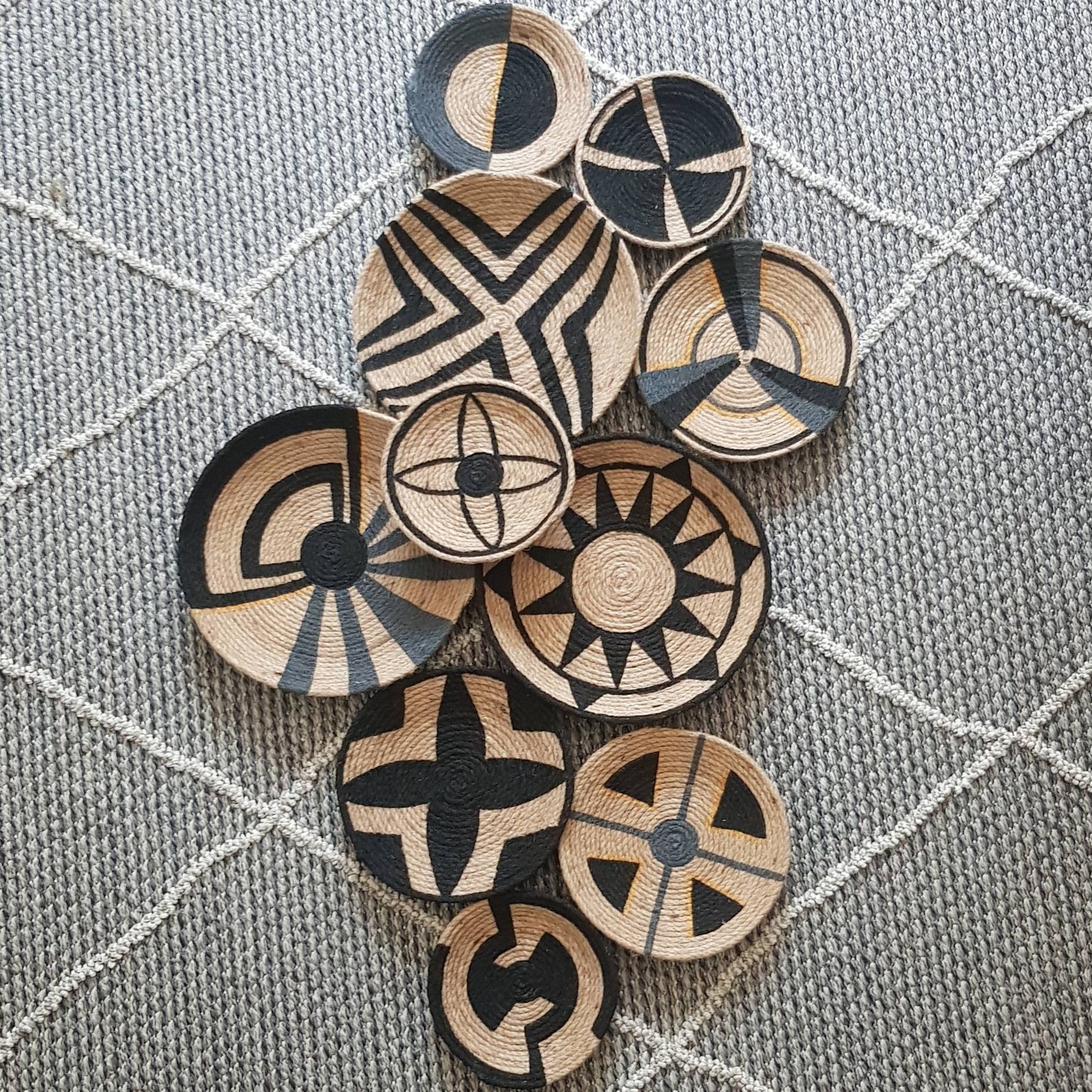 Wall Plate Black Wall Platesboho Wall Decor Mother's Etsy