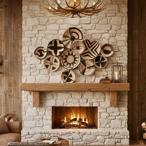 African Straw Wall Plate Set: Boho Balcony Decor (10 Piece) image 14
