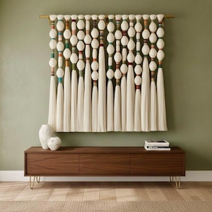 Extra Large Macrame Wall Hanging: Boho Fiber Art Headboard Decor