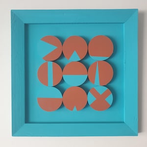 Geometric Wood Wall Art: 3D Abstract Painting, Modern Home Decor