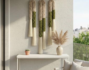 Handcrafted Wool Fiber Sculpture | Custom Contemporary Wall Art | Organic Flowing Textile Installation