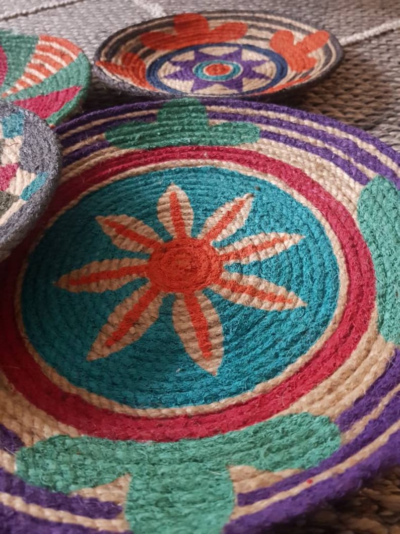 Set of 7 Baskets Wall Decor Boho Wall Decor Wicker Wall Etsy