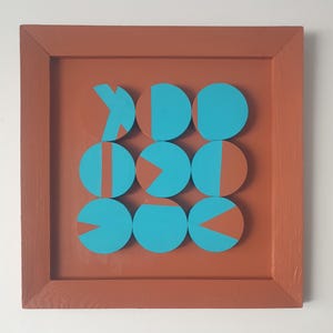 Geometric Wood Wall Art: 3D Abstract Painting, Modern Decor