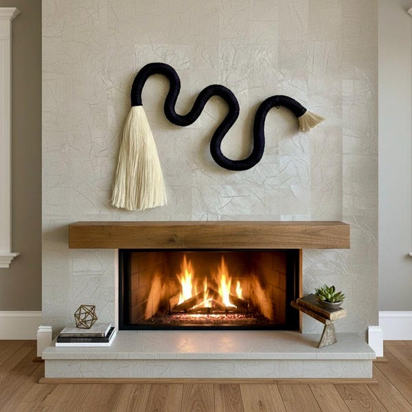 Handcrafted Wool Fiber Sculpture | Custom Contemporary Wall Art | Organic Flowing Textile Installation