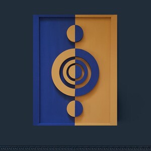 Geometric Wood Wall Art: 3D Abstract Painting, Modern Home Decor
