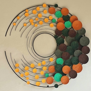 Large Abstract Metal Wall Sculpture: Modern Home Decor (70cm)