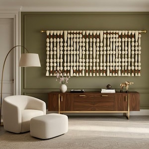 Handcrafted Macrame Wall Hanging: Large Boho Cotton Rope Decor