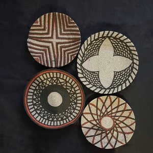 Wall Decor, Woven baskets, Wicker Wall Tray, Wicker Round Bowl, Hanger Wall Plate, Boho Wall Decor, Bohemian Wall Decor