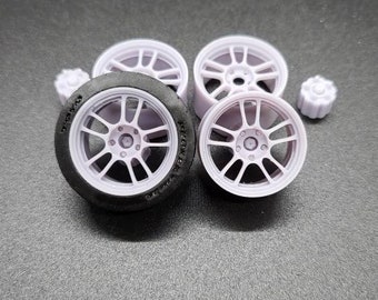 1:24 Scale Mitsubishi Evo 9 OEM Wheels