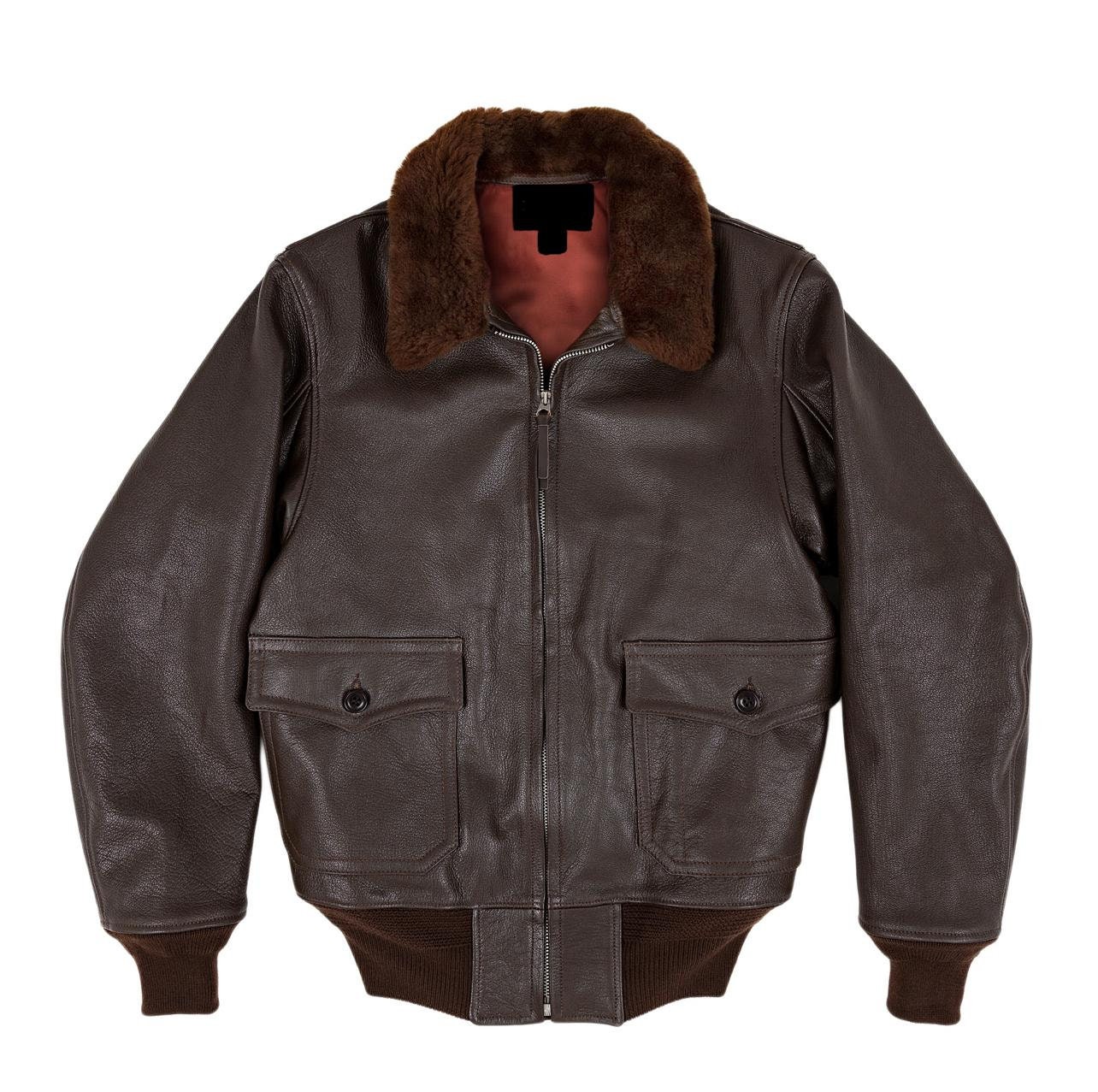 Vintage Military Bomber Jacket Brown Fur Collar Genuine Etsy UK