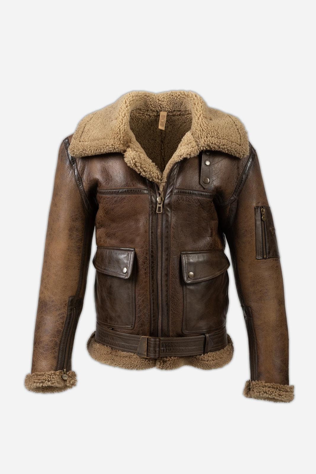 Mens Military Jacket RAF Aviator Genuine Fur Shearling / - Etsy UK