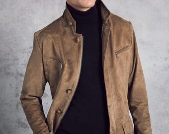mens designer suede jacket