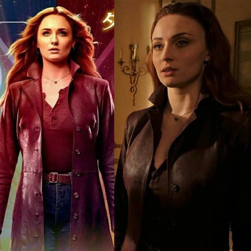 XMen Dark Phoenix Sophie Turner Halloween Costume Maroon Etsy