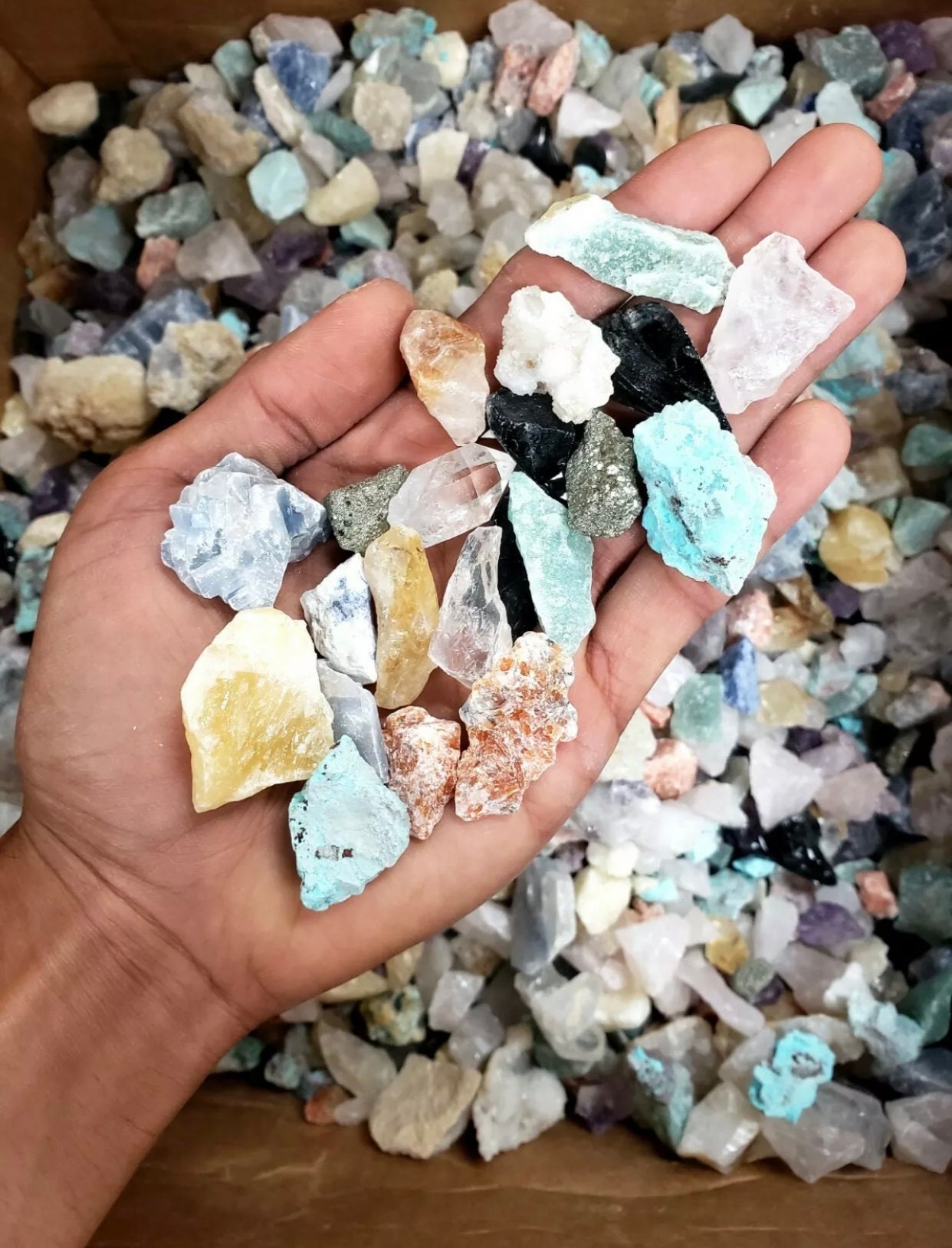 Raw crystal small assorted crystals bulk rough rocks Etsy