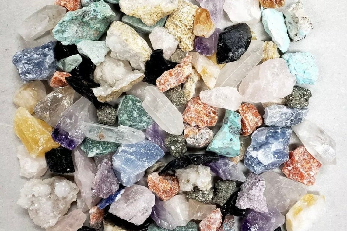 Raw crystal small assorted crystals bulk rough rocks Etsy
