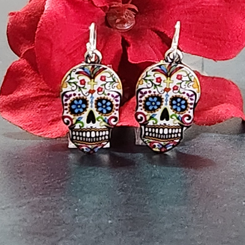 Day of the Dead Earrings, Dia De Los Muertos, Sugar Skull Earrings