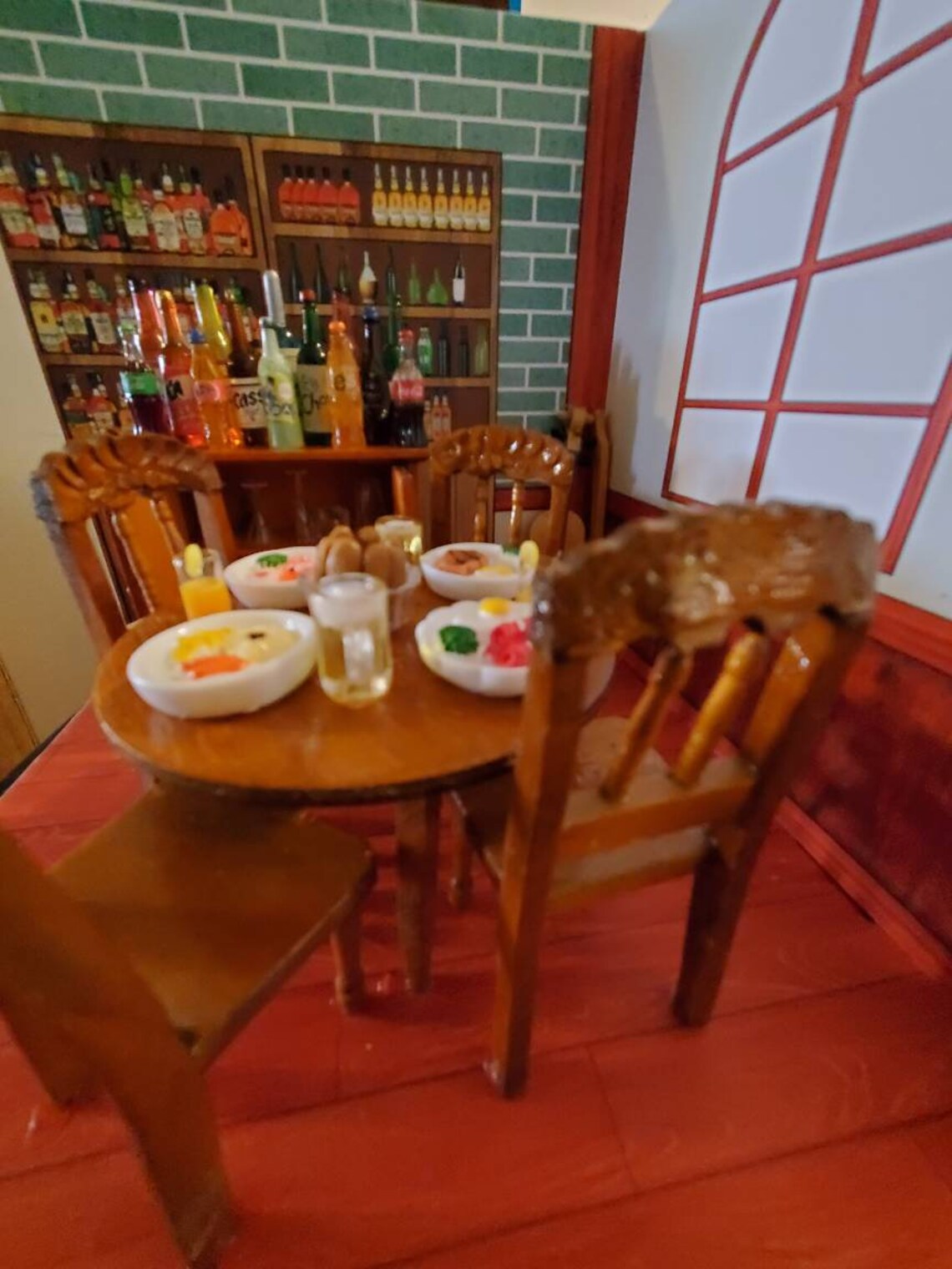 Miniature Dollhouse Restaurant Cafe Diorama Room Box Etsy