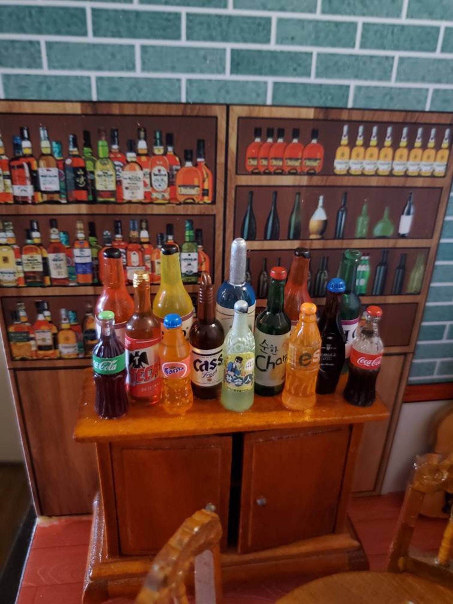 Miniature Dollhouse Restaurant Cafe Diorama Room Box Etsy