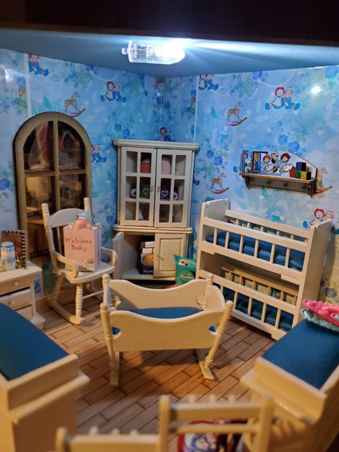 Dollhouse Miniature Raggedy Ann & Andy Nursery Toddler Room Etsy