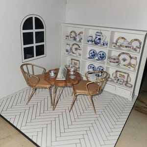 Diorama Dollhouse Miniature China Collection and Tea Room