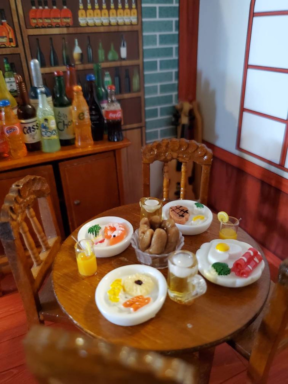 Miniature Dollhouse Restaurant Cafe Diorama Room Box Etsy