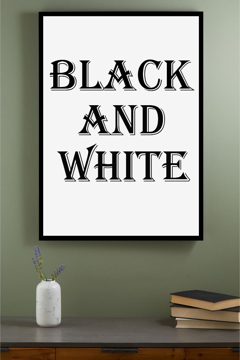 Black and White Etsy