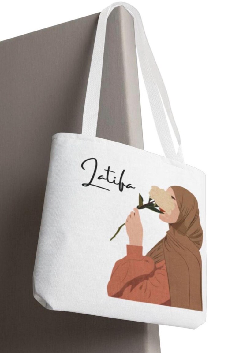 Personalized Hijabi Tote Bag: Muslim Girl Gift, Islamic Eid Present - Etsy