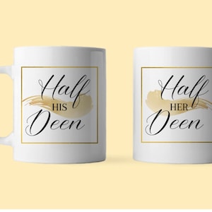 Couples Mugs, Islamic gift, nikkah gift, marriage gift, Muslim gift
