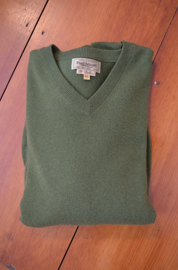 CASHMERE Paul Stuart Green Sweater