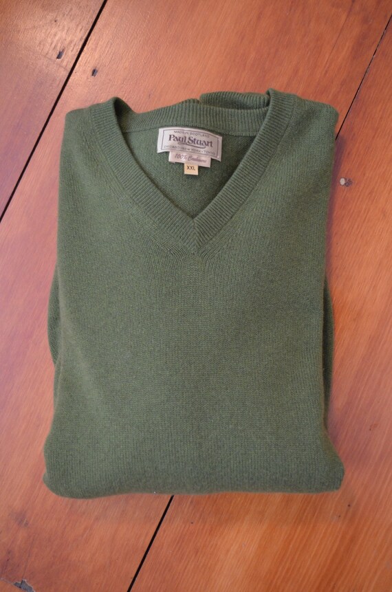 CASHMERE Paul Stuart Green Sweater