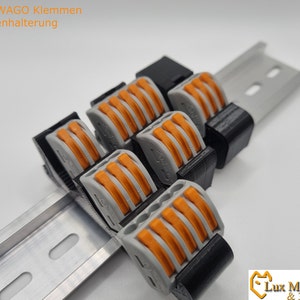 Universal WAGO clamp bracket 222-412, 222-413, 222-415 DIN rail holder
