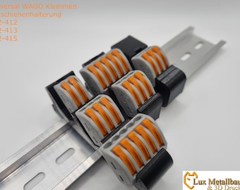 Universal WAGO clamp bracket 222-412, 222-413, 222-415 DIN rail holder