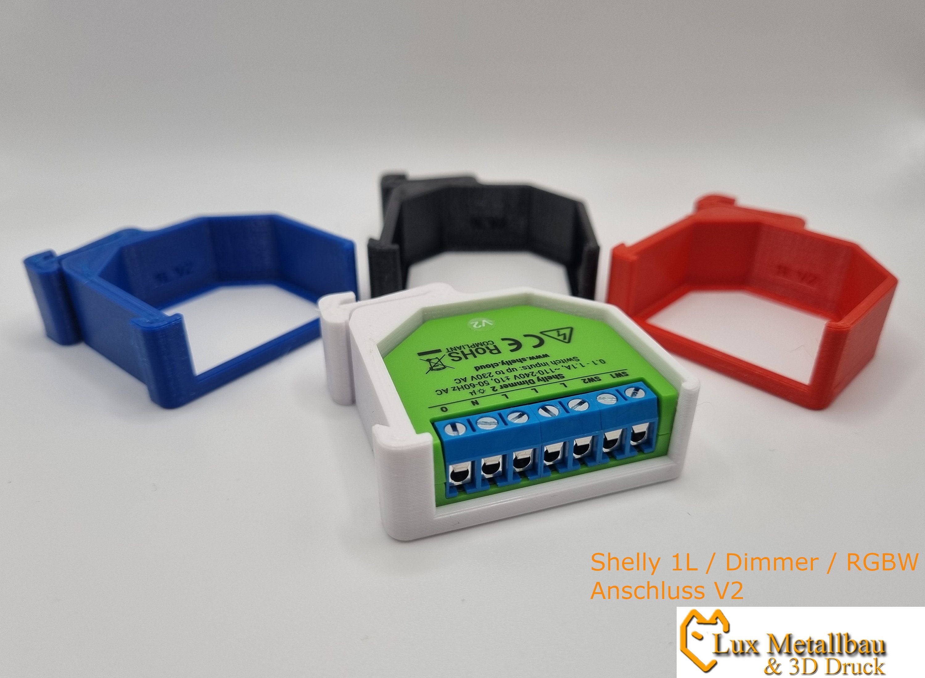 Shelly 1L Dimmer RGBW2 DIN Rail Mount DIN Rail Holder 