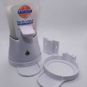 Removable wall bracket for Dettol Sagrotan No Touch soap dispenser