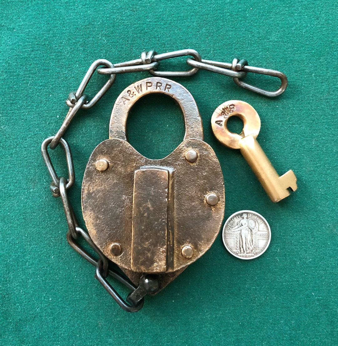 Atlanta and West Point Railroad A&WPRR Cast Brass Padlock 1 Operable ...