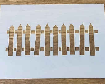 Garden Fence, Picket Fence, Mylar Stencil, Laser Cut, Wall Art, Airbrushing, Painting, Craft